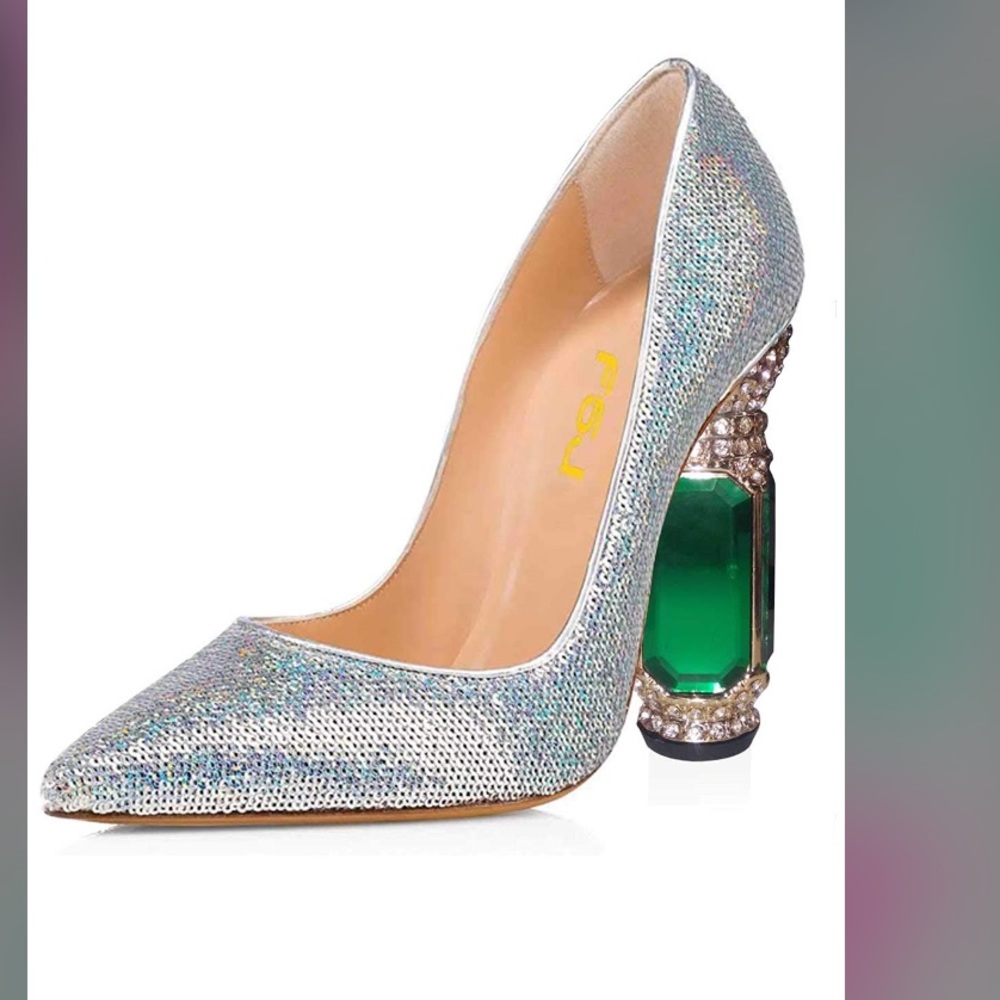Fit for a Queen Chunky Gem Heels